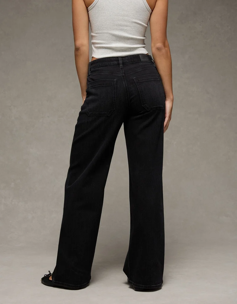 American Eagle AE Dreamy Drape Stretch Super High-Waisted Baggy Wide-Leg Jean